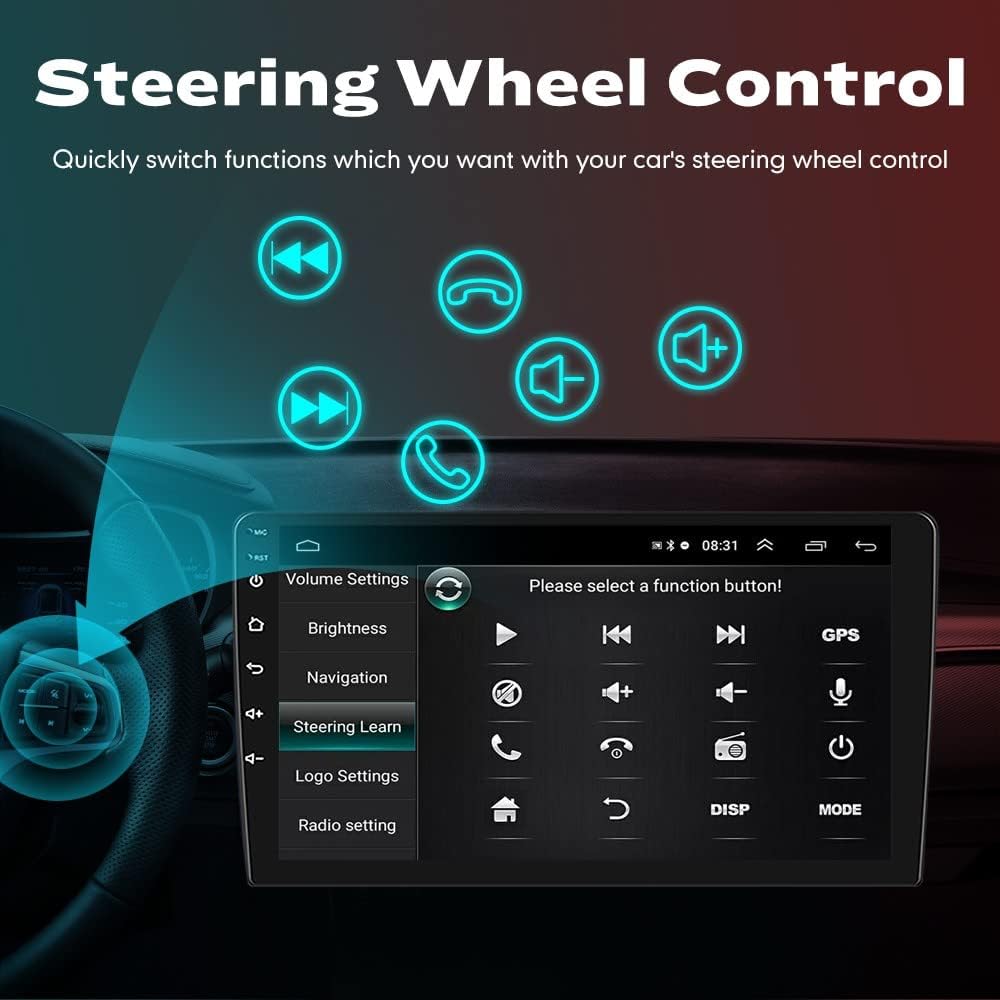 WOSTOKE Coche CarPlay Android Navegación Automática Estéreo GPS Radio Reverse Cámara Pantalla 10 “IPS Pantalla Táctil Headunit Tablet Pad Media