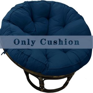 Papasan – Cojín para silla Papasan de 52 pulgadas, cojín redondo para silla Papasan de 13.23 libras, cojín de asiento esponjoso para relajarse (azul Papasan – Cojín para silla Papasan de 52 pulgadas, cojín redondo para silla Papasan de 13.23 libras, cojín de asiento esponjoso para relajarse (azul