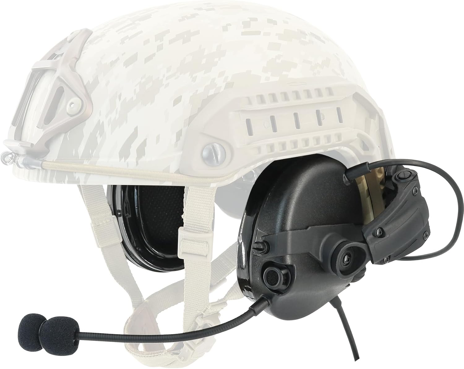 TACGZGJSM Auriculares electrónicos de protección de oído con cancelación de ruido para cascos de carril ARC, caza