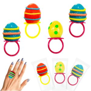 Fruidles Anillos de dulces de huevos de Pascua, caramelos duros, envueltos individualmente (paquete de 24) Fruidles Anillos de dulces de huevos de Pascua, caramelos duros, envueltos individualmente (paquete de 24)