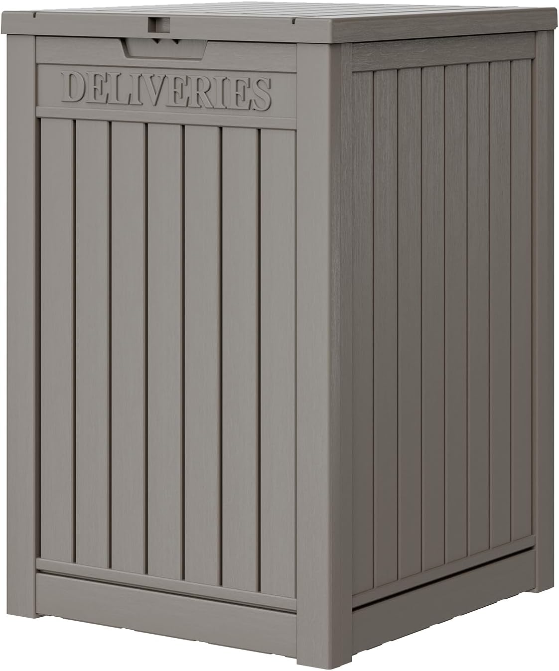 Caja de entrega de paquete de 48 galones para porche, caja de almacenamiento con cerradura segura, gran resina de doble pared para exteriores y caja