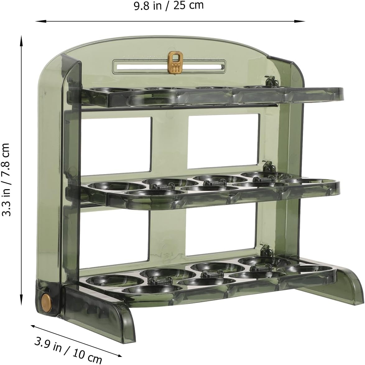 BESPORTBLE Soporte para huevos de 30 rejillas para refrigerador, contenedor de almacenamiento de huevos abatible de 3 capas para puerta de