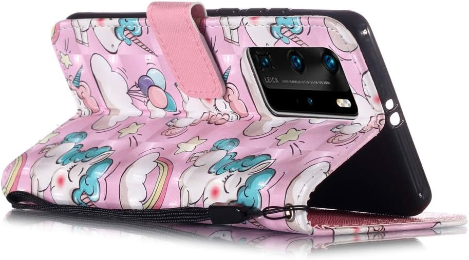 Huawei P40 Pro Wallet Case for Women Men,with Kickstand3 Credit Card Slots Magnetic Closure Pattern Design PU Leather Flip Phone Cases Cover for