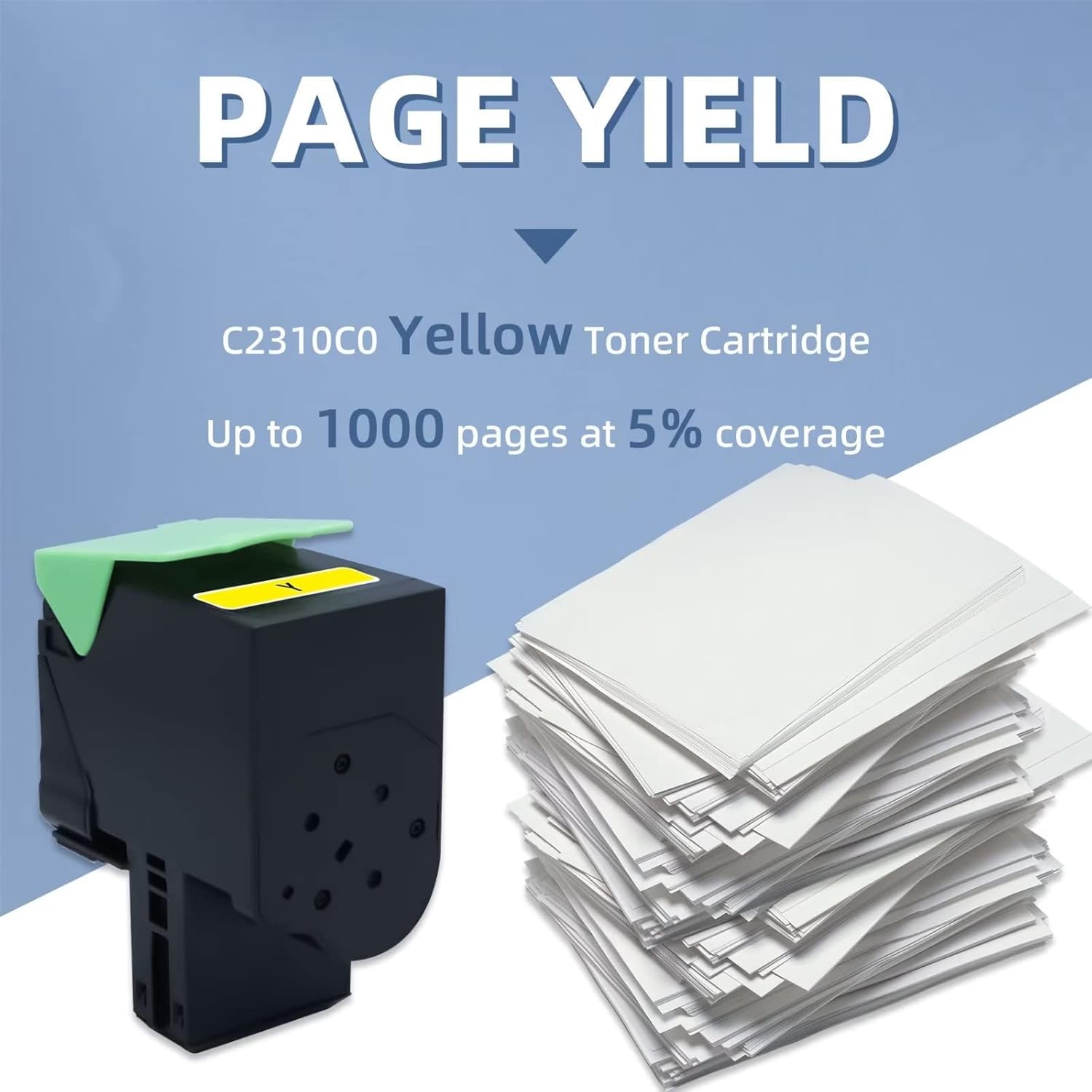 C2310Y0 Cartucho de tóner amarillo de repuesto para Lexmark C2325 C2325dw C2425 C2425dw C2535 C2535dw MC2325 MC2325adw MC2425 MC2425adw MC2535adwe