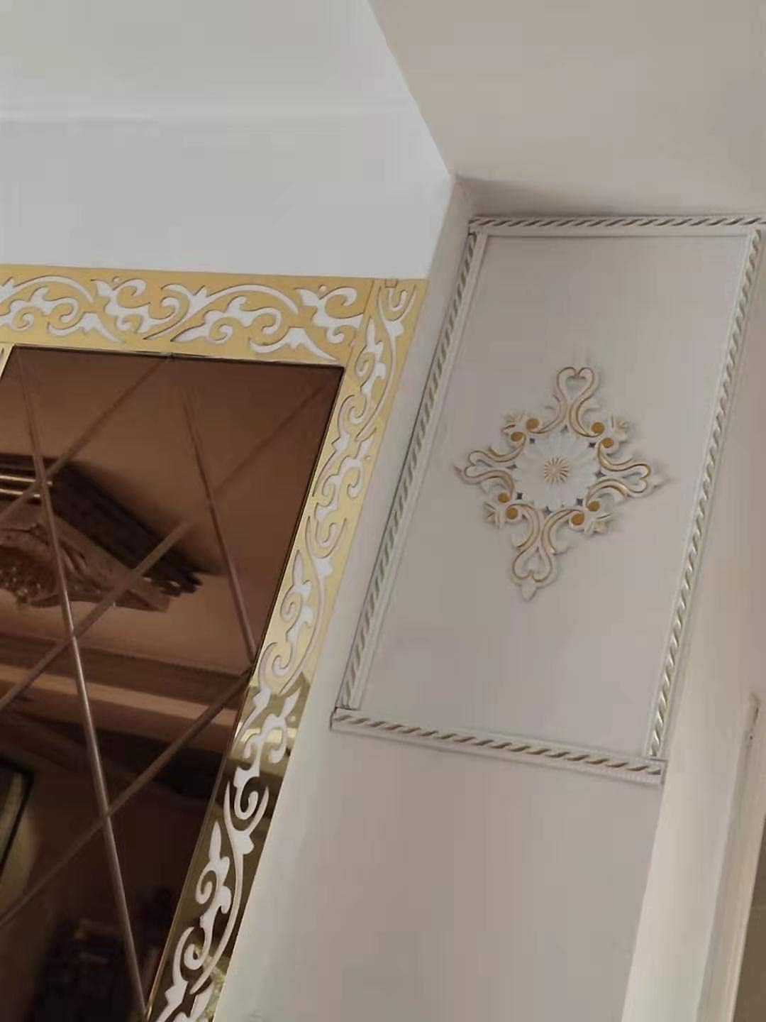 ITTA Moldura flexible autoadhesiva, 10 pies de moldura de pared de flores para despegar y pegar, moldura de techo para armario, puerta, muebles,