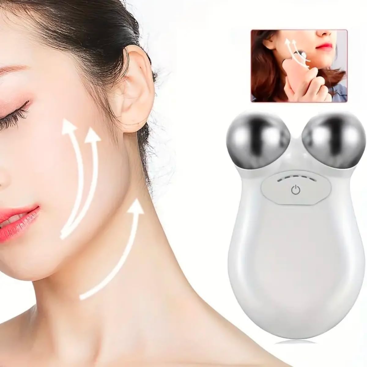 Microcurrent V-Face Tool Mini masajeador eléctrico para antienvejecimiento, reducción de arrugas, spa de rejuvenecimiento, estiramiento facial