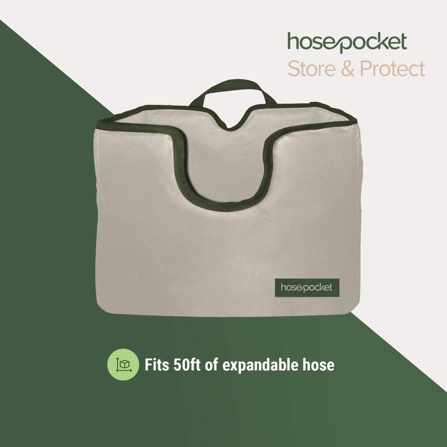 Hose Pocket – Soporte expandible para manguera de jardín  Guarda tu manguera de jardín expandible de forma ordenada y sencilla  Tamaño grande