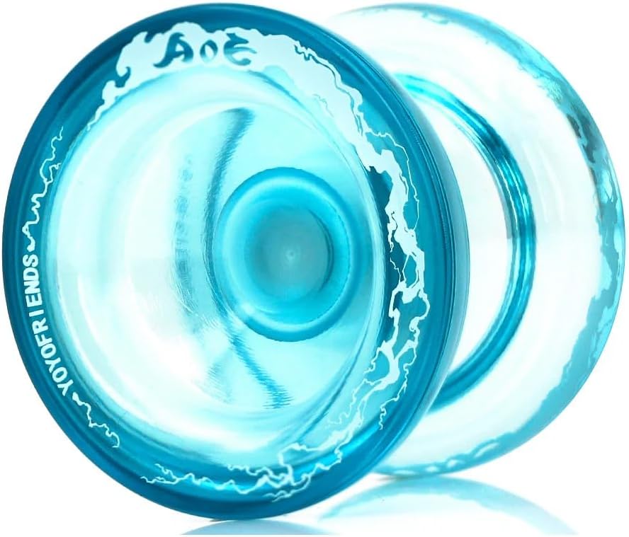 AOE-Área de Efecto Yoyó – Responsivo y no responde – YoYo de plástico moldeado por inyección (azul translúcido)
