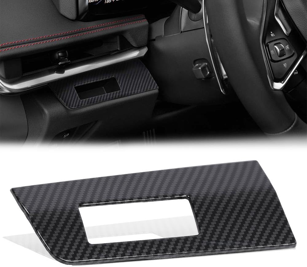Cubierta de panel de visualización de fibra de carbono compatible con Chevrolet Corvette C8 2020-2022