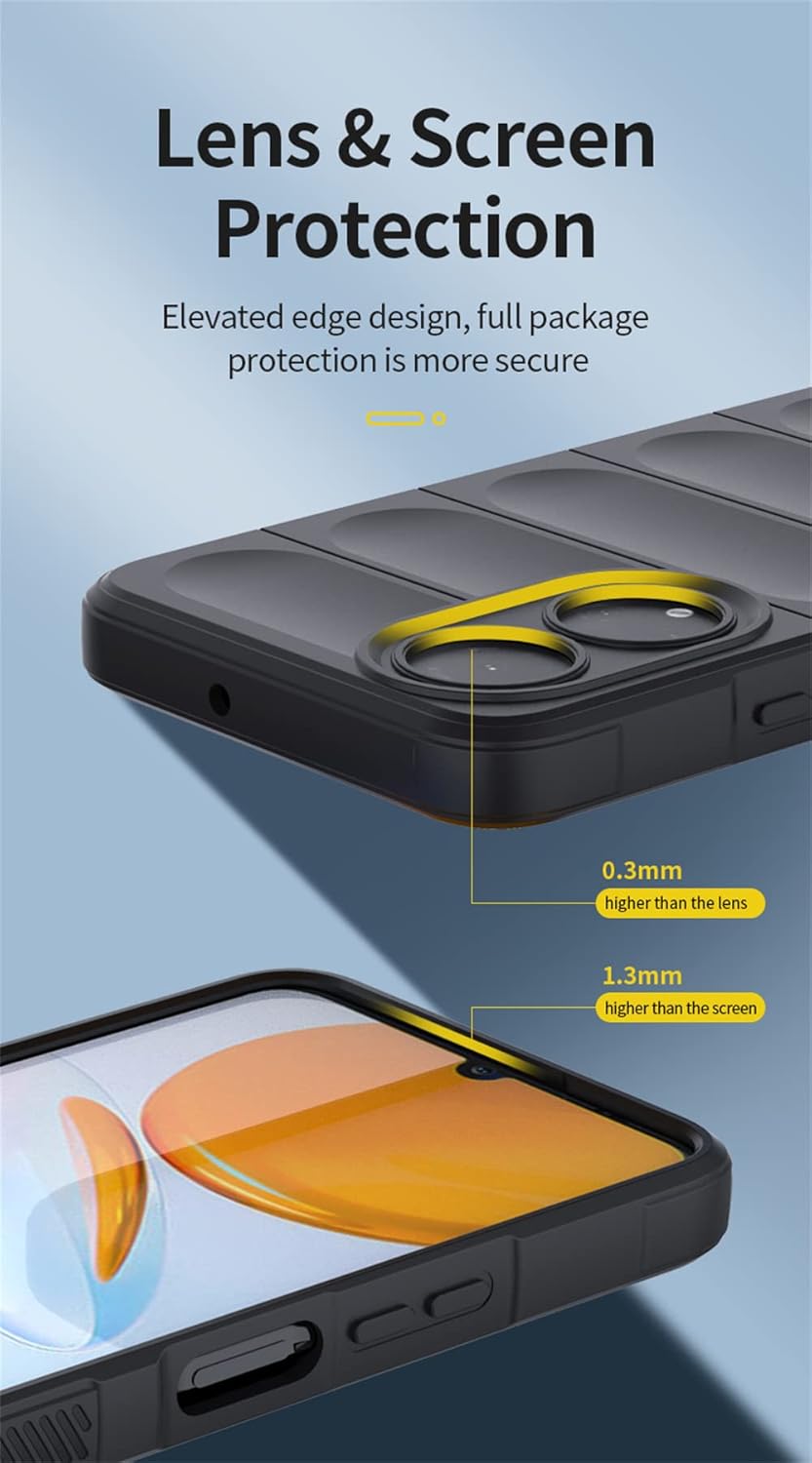 Funda compatible con Honor X7, ultra delgada, funda de silicona suave de TPU con parachoques de cuerpo completo, antiarañazos, a prueba de golpes,
