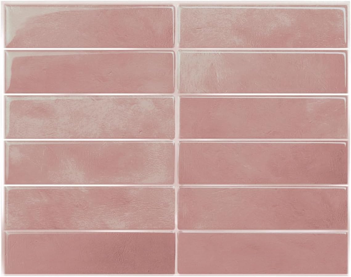 SMART TILES Protector contra salpicaduras para despegar y pegar, 5 hojas de 11.43 x 9 pulgadas, adhesivo 3D para cocina, baño, azulejos de pared