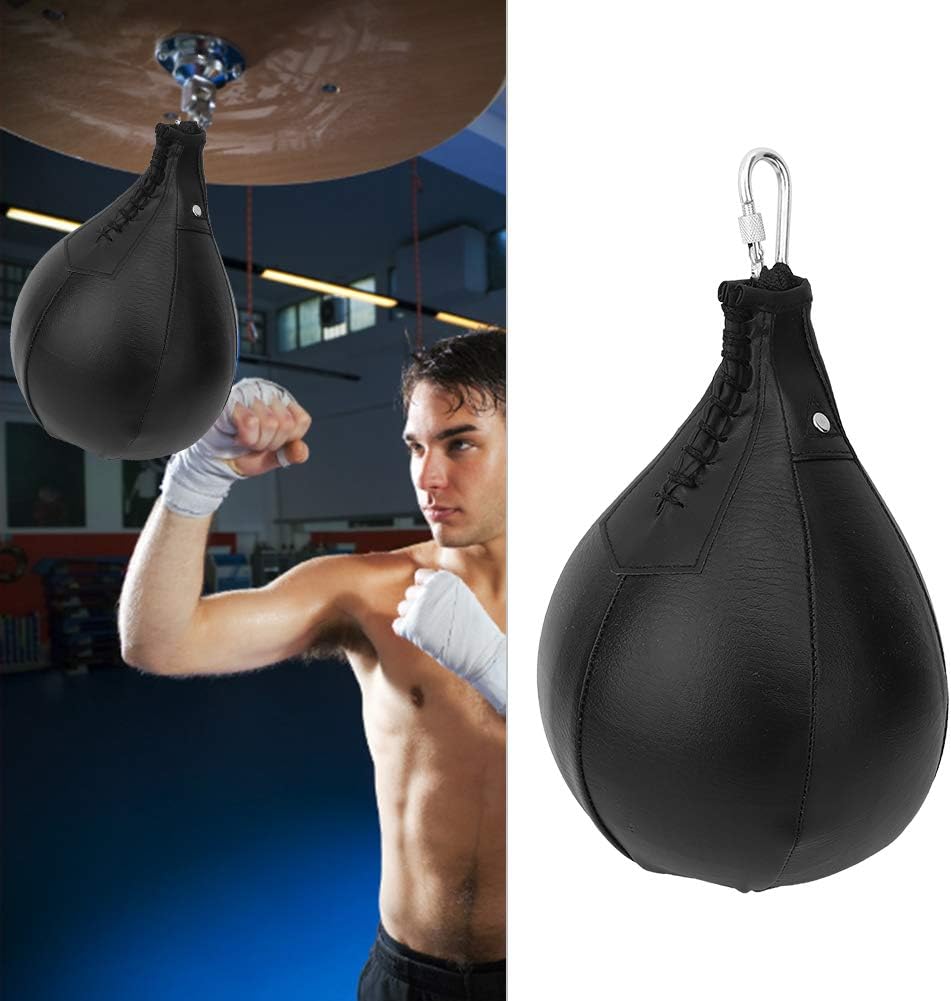 Kit de bolsa de velocidad de boxeo, saco de boxeo de PU con vejiga de látex resistente y hebilla colgante, bolsa de velocidad para el trabajo de