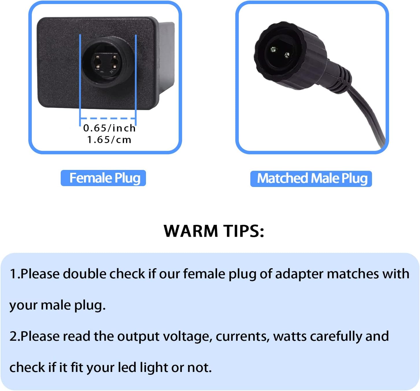 Adaptador de repuesto para inflables de Navidad, 2 paquetes de adaptador 1A para patio de Navidad, enchufe transformador para inflables de Navidad,
