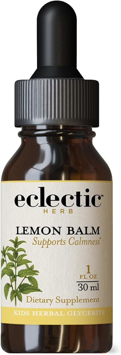 Eclectic Institute Kids Herbs – Bálsamo de limón, sabor a limón, calmante y apoyo del sistema nervioso, 1 fl oz (1.0 fl oz)