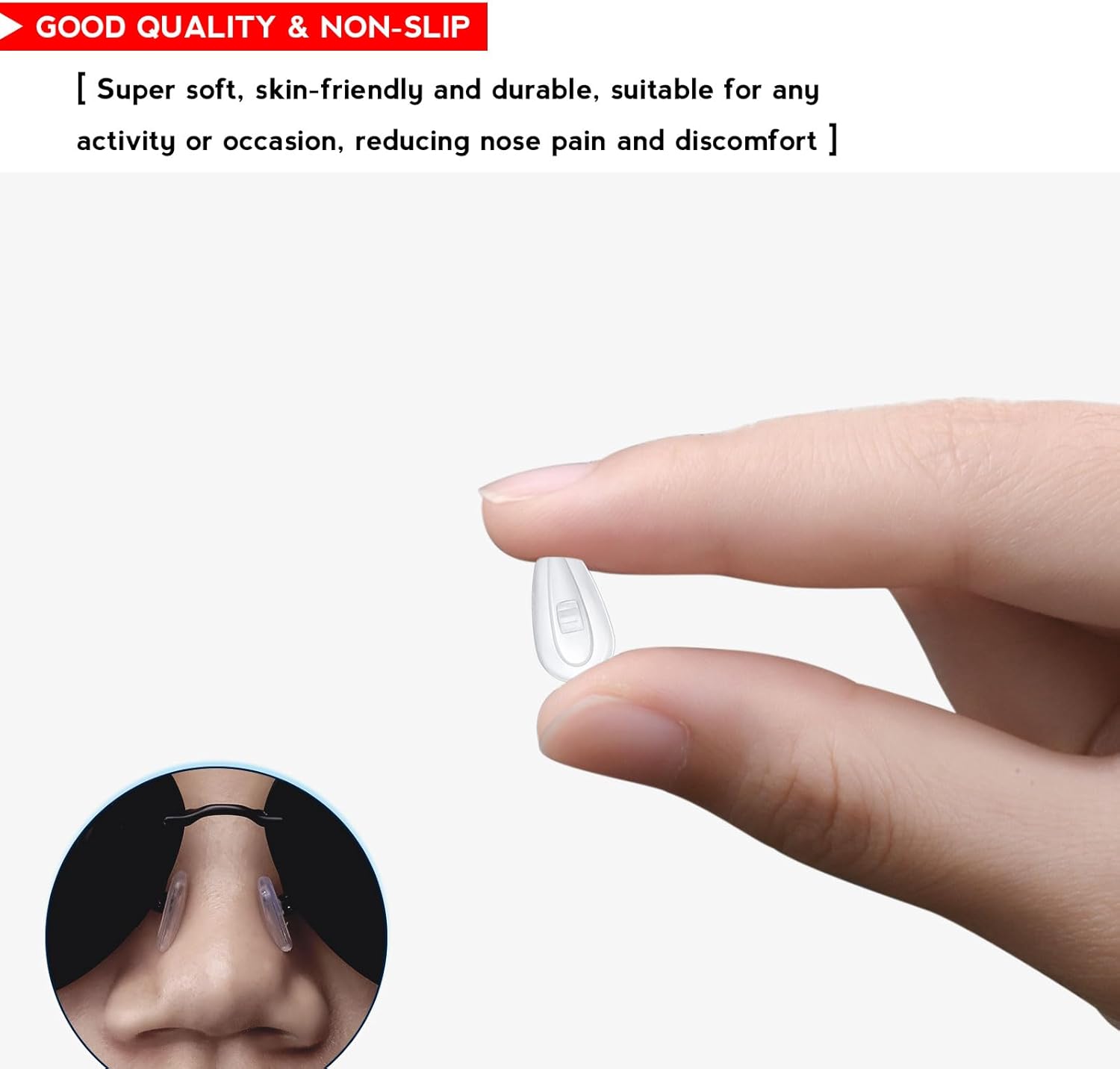 OOWLIT 5 pares de almohadillas transparentes para la nariz compatibles con Oakley Tincup OX3184Conductor 6 OO4106Conductor 8 OO4107Savitar OO6047