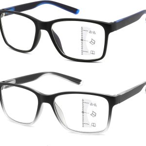 Anteojos de lectura multienfoque progresivos para hombres, lectores multifocales con bloqueo de luz azul Anteojos de lectura multienfoque progresivos para hombres, lectores multifocales con bloqueo de luz azul