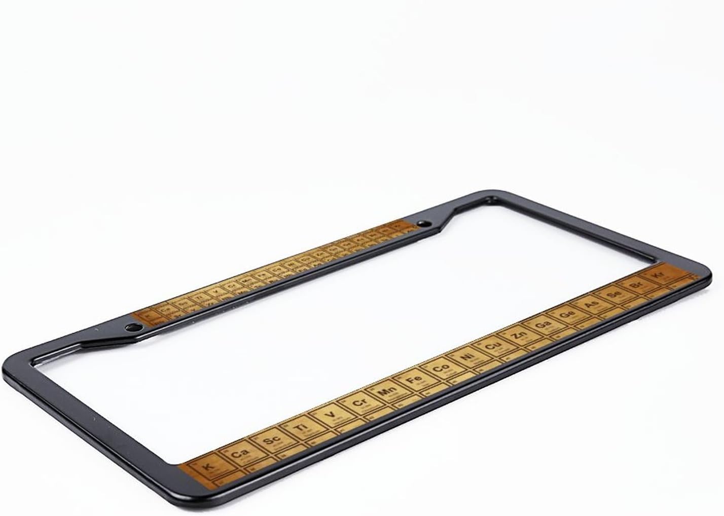 Science Elements Chemistry License Plate Frames DIY Holder Universal Aluminum License Plate Cover Black-Style