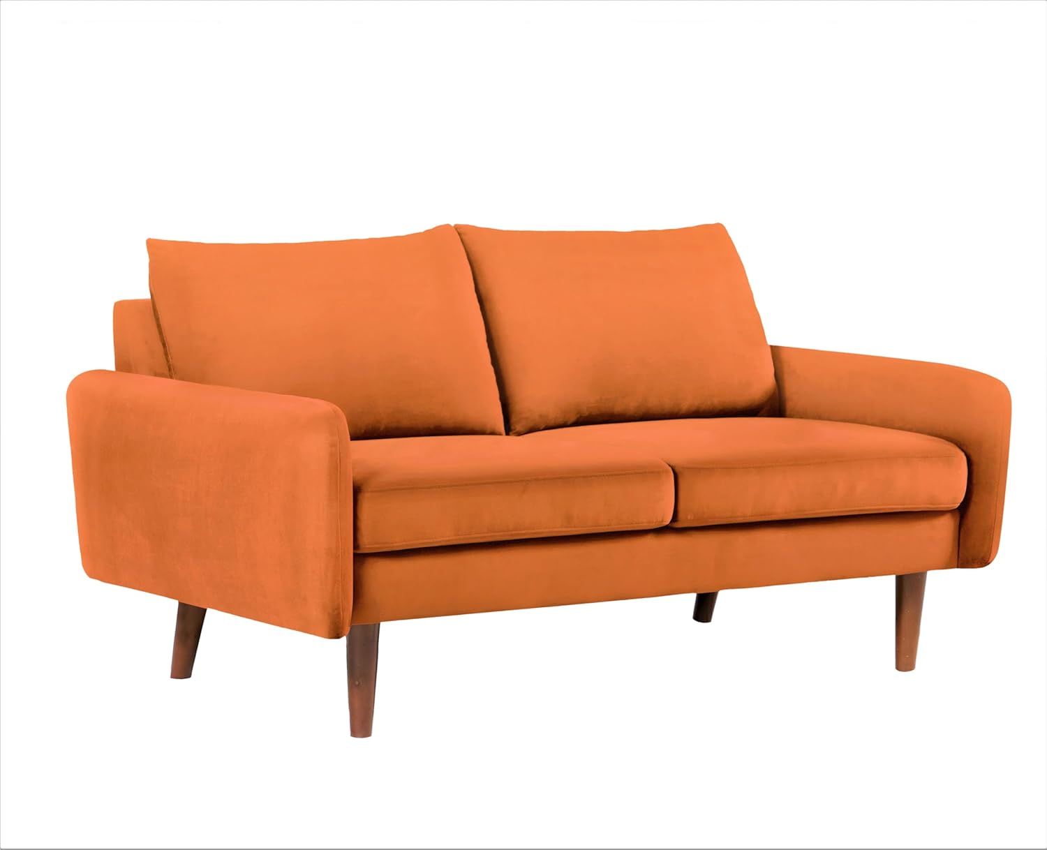 US Pride Furniture Kent – Moderno sofá biplaza de terciopelo, cómodo sofá de 2 plazas para salas de estar y espacios pequeños, muebles ideales para