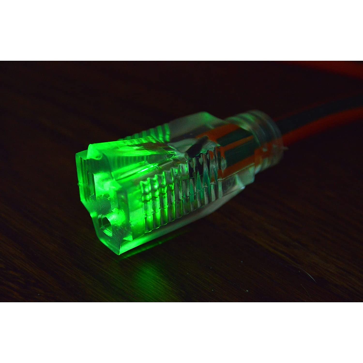 GoGreen Power (GG-14000) 123 100 pies – Cable de extensión SJTW para exteriores, extremo iluminado, naranja, 100 pies