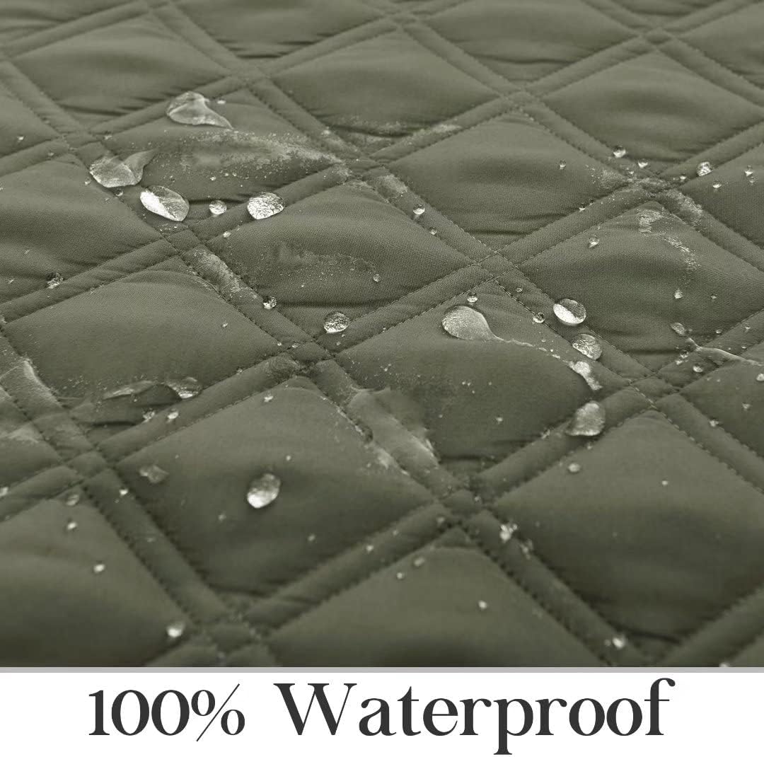 TOMORO Funda reclinable antideslizante de gran tamaño, 100% impermeable, acolchada para silla reclinable, protector de muebles con bolsillos, funda
