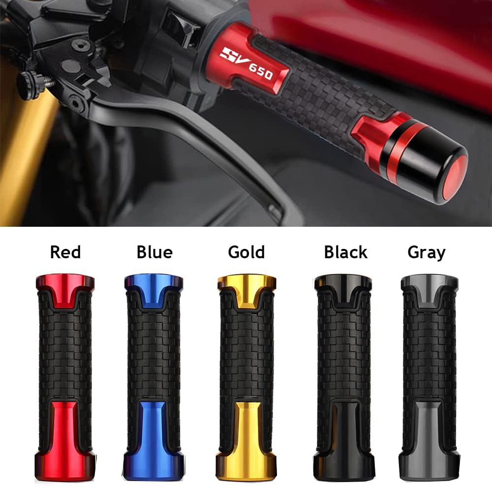 Empuñadura universal para manillar de motocicleta de 78 pulgadas, 0.866 in, compatible con Suzuki SV650 SV 650 SV650X SV650S 2000-2022 (titanio)