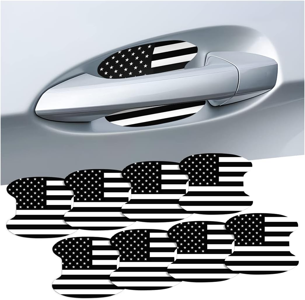 Adhesivo para manija de puerta de automóvil, bandera estadounidense, protector de taza de puerta de automóvil, películas protectoras antiarañazos en