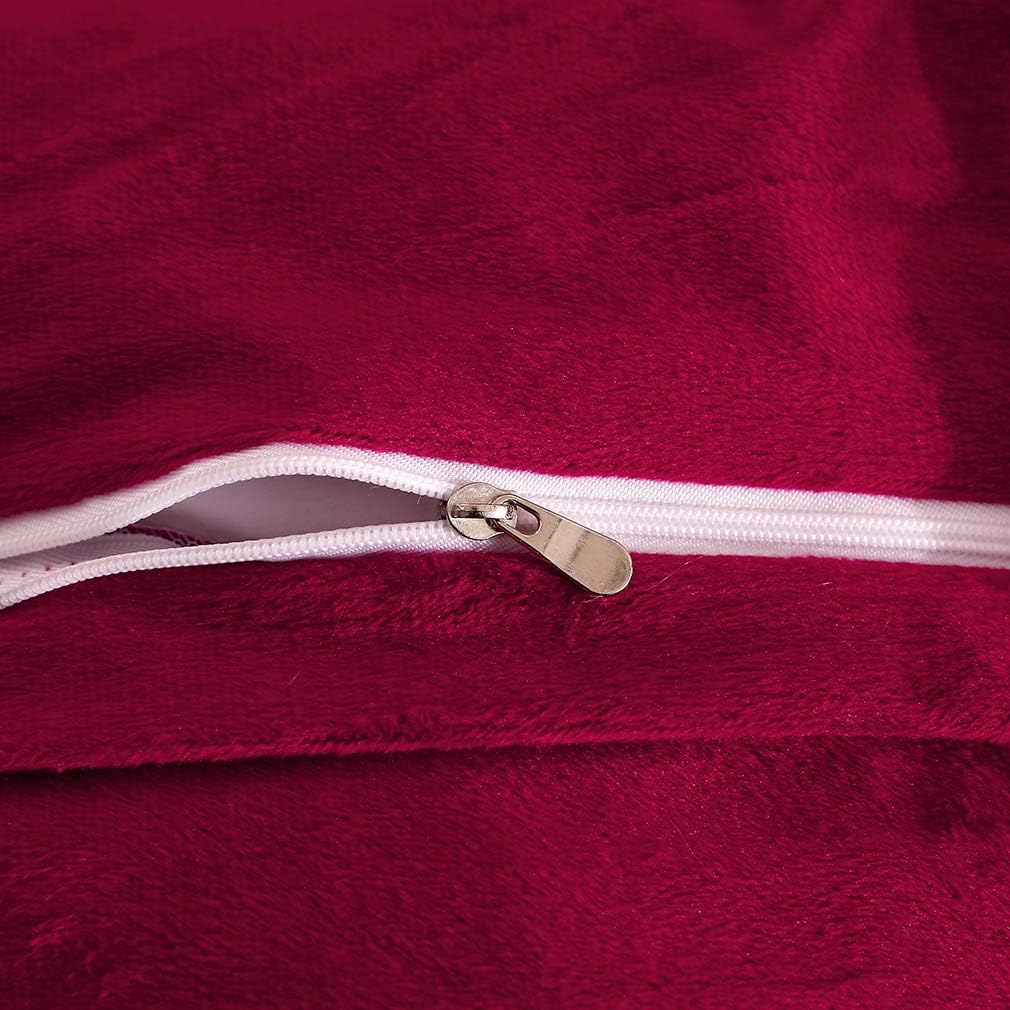 Uhamho – Juego de funda de edredón peluda, aterciopelada de pelaje sintético con fundas de almohada, ultra suaves, calentitas y resistentes