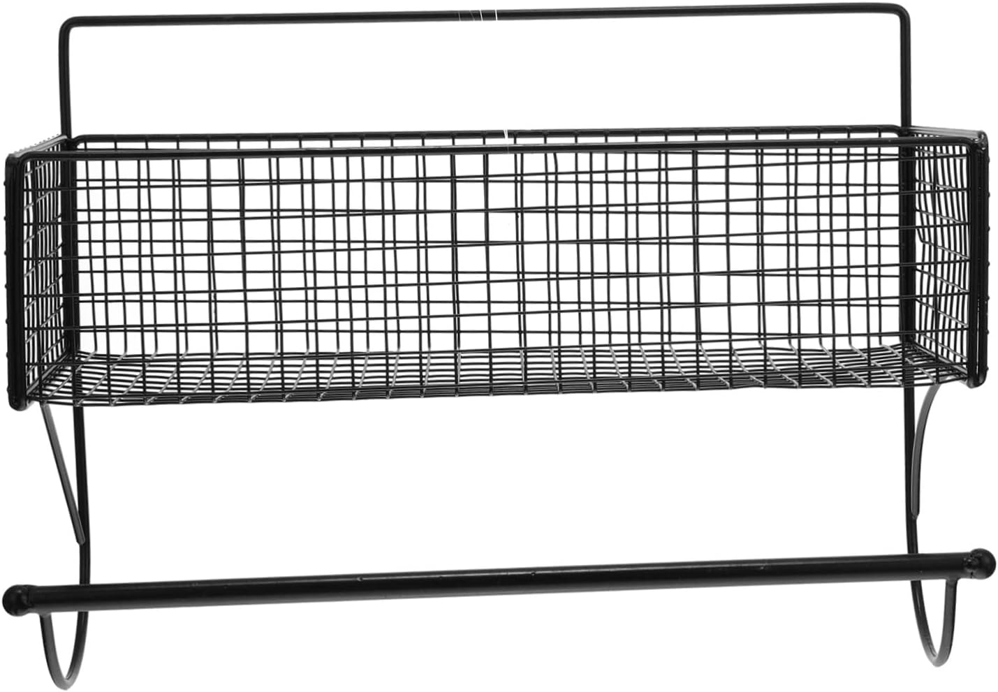 Cabilock Estante de almacenamiento para papel higiénico, estante de almacenamiento de baño, cesta de rejilla, organizador de pared, cesta
