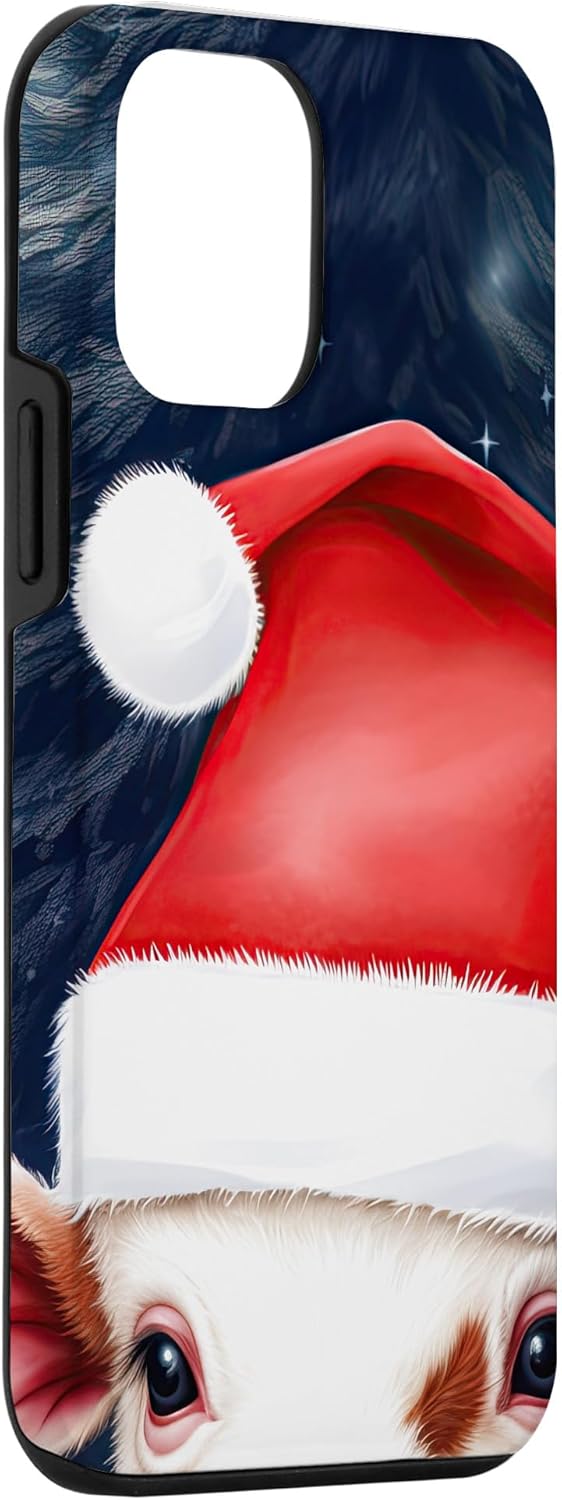 iPhone 12 mini Funny Santa Claus Pig in Forest Cute Christmas Illustration Case