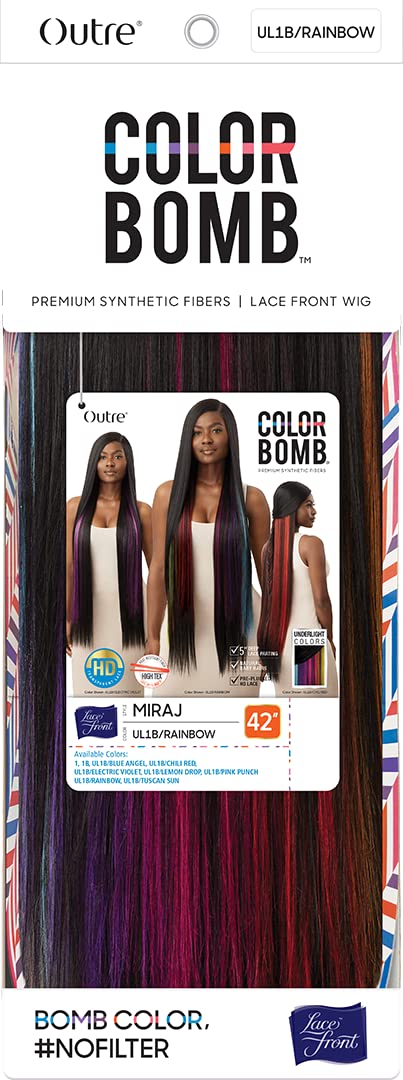 Outre Peluca de encaje frontal – Colorbomb – Miraj, (1)