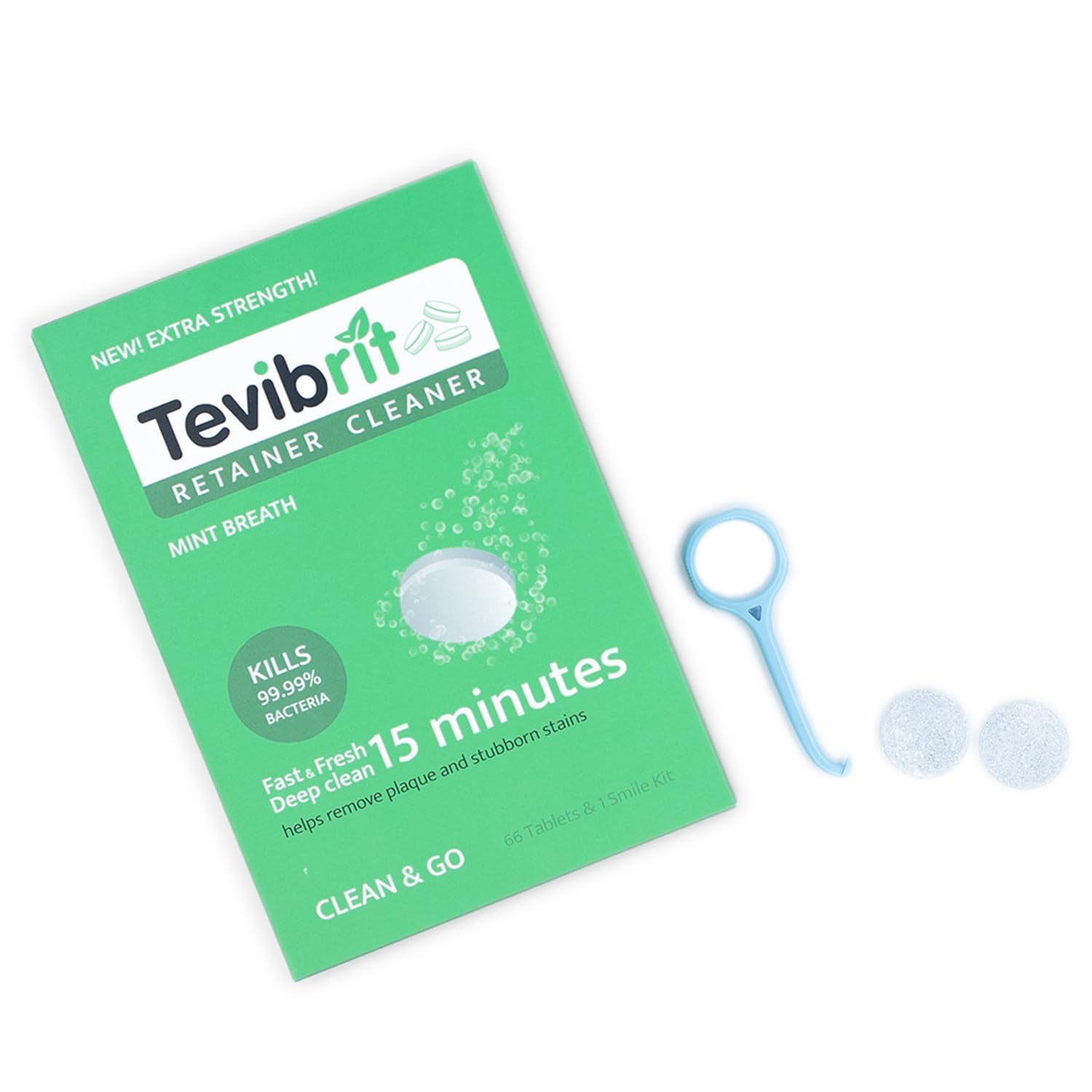 66Retainer – Tabletas limpiadoras de dentaduras postizas con herramienta de eliminación segura de uñas, alineador limpio, protector bucal y