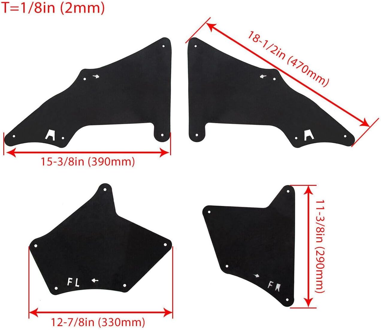 Bnyifoqi Protector contra salpicaduras para Toyota 4 Runner 03-20 Fender Liner Delantal Sello Flaps Flaps Flaps Left Right Front Rear Strong Quality