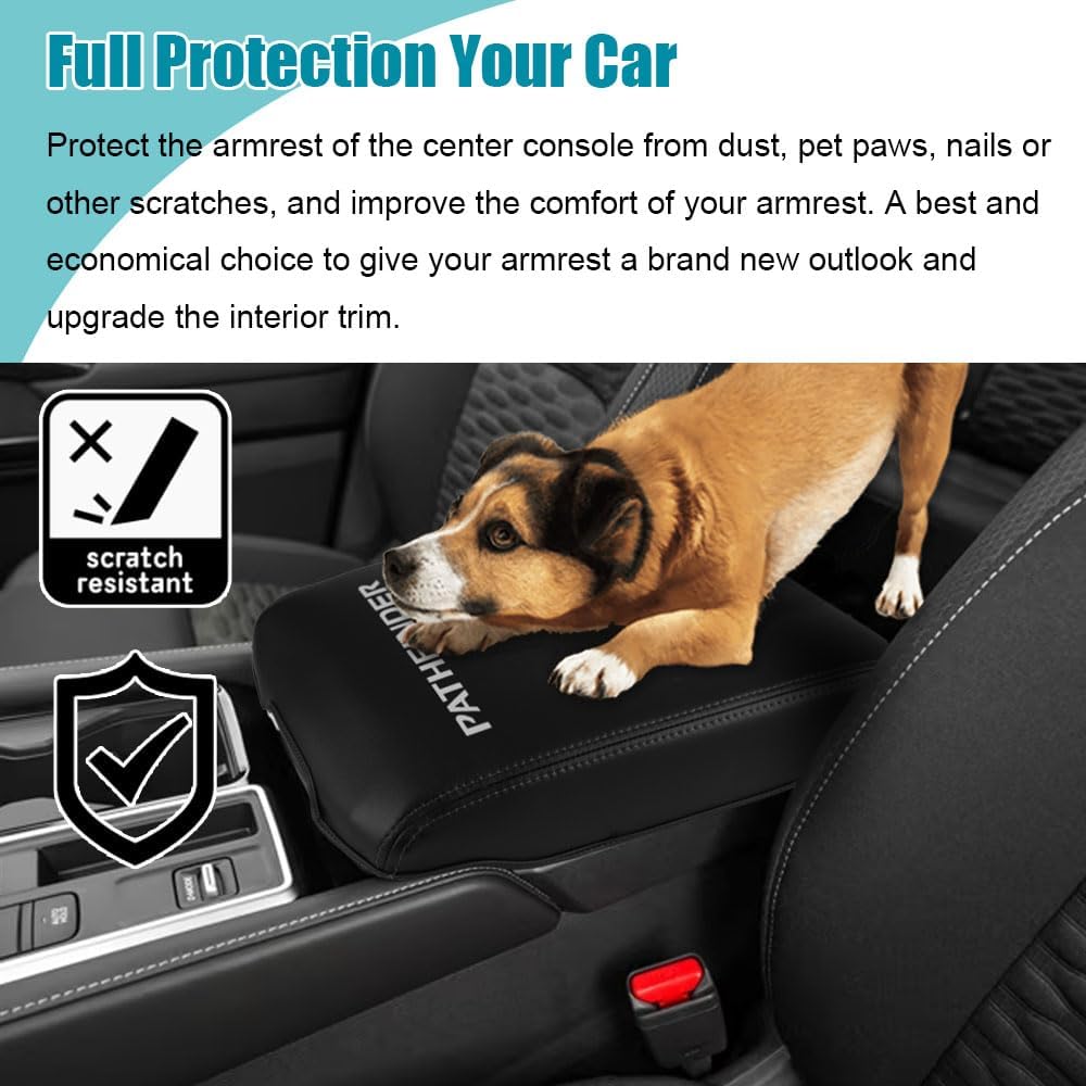 LEXLEY Funda protectora de piel resistente al agua y antiarañazos para Nissan 2022, 2023, 2024, Pathfinder, costuras rojas