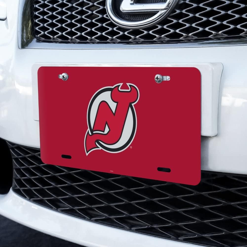 GRAPHICS & MORE Placa de matrícula de metal con logotipo de New Jersey Devils