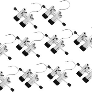 Perchas de acero inoxidable para pantalones, perchas de metal para pantalones, ganchos de acero inoxidable para pantalones de un solo clip para Perchas de acero inoxidable para pantalones, perchas de metal para pantalones, ganchos de acero inoxidable para pantalones de un solo clip para