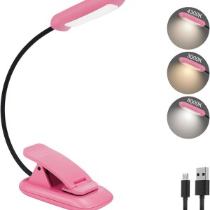 Luz recargable para leer en la cama, lámpara de lectura con brillo ajustable y giratoria de 360, lámpara de escritorio pequeña para el cuidado de Luz recargable para leer en la cama, lámpara de lectura con brillo ajustable y giratoria de 360, lámpara de escritorio pequeña para el cuidado de