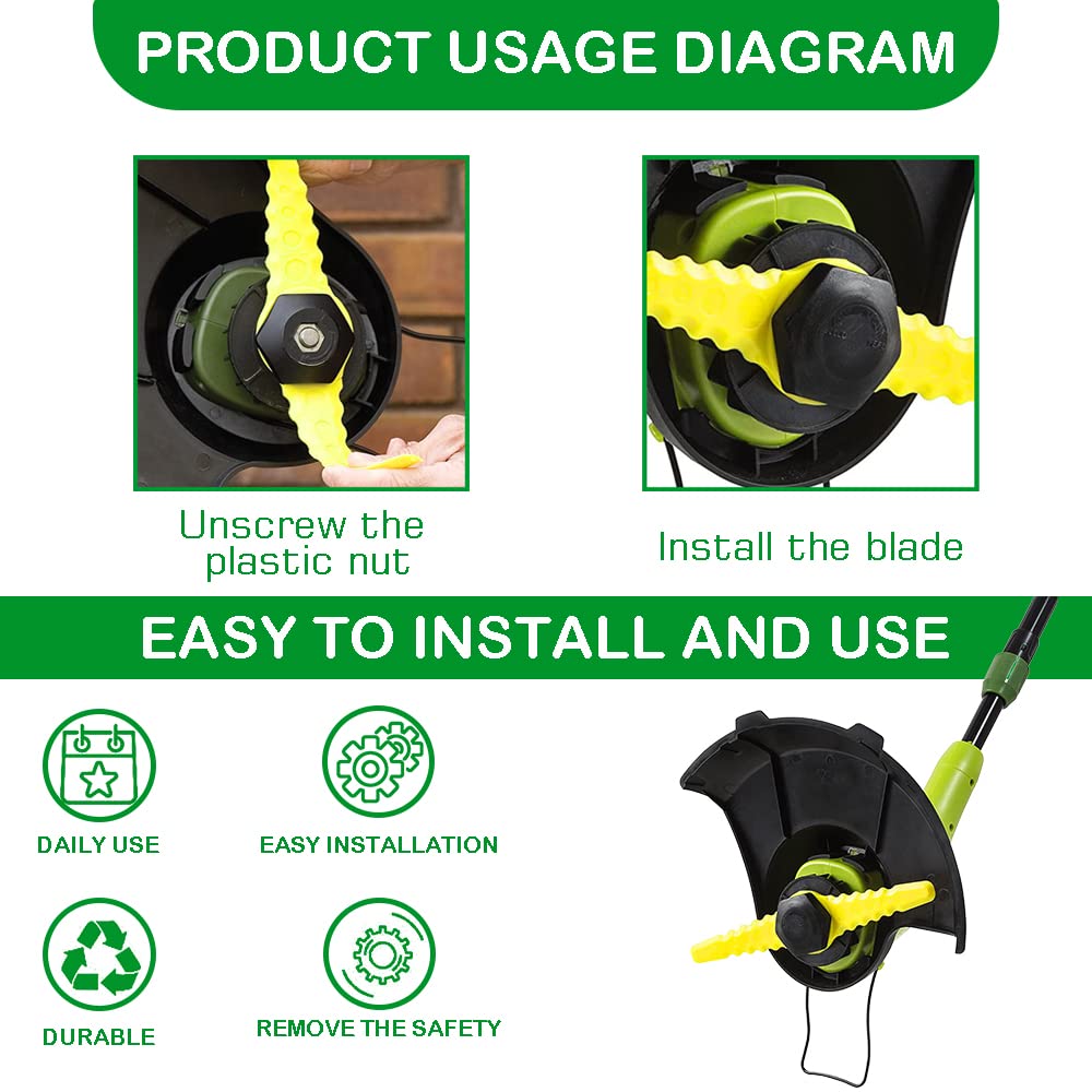 SB601RB-Paquete de 3 cuchillas de repuesto afiladas, cuchillas de repuesto, cuchillas Wacker compatibles con cuchilla eléctricarecortadorabordeadora