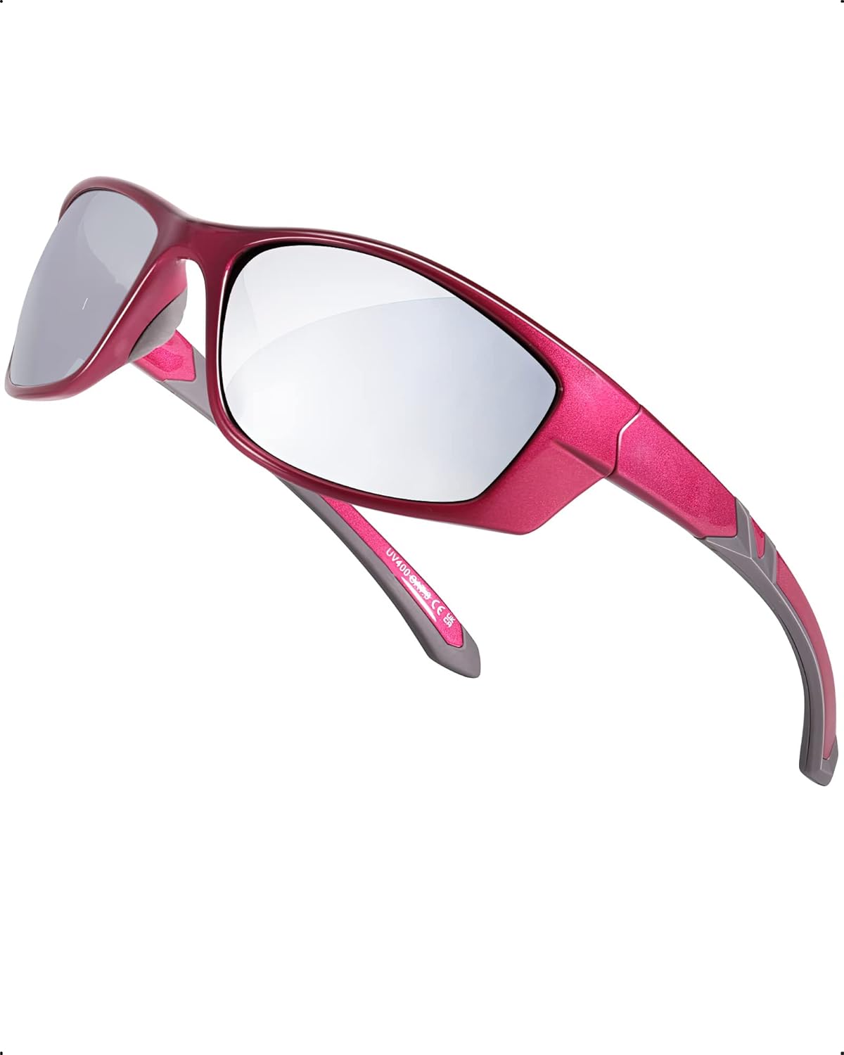 TJUTR Lentes de sol deportivos polarizados para hombres y mujeres, lentes de sol envolventes con lente UV400 para ciclismo, pesca, correr