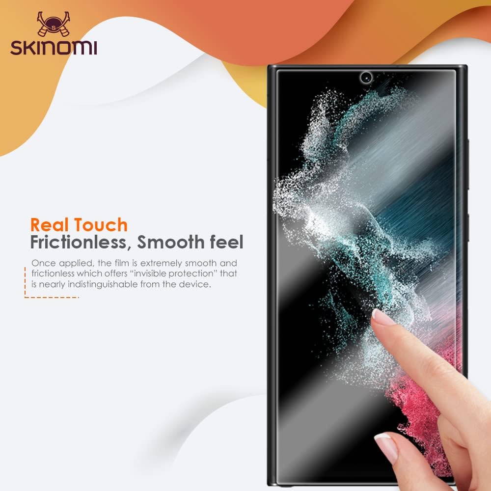 Skinomi Protector de pantalla compatible con Samsung Galaxy S22 Ultra (paquete de 2) Clear TechSkin TPU Anti-Bubble HD Film