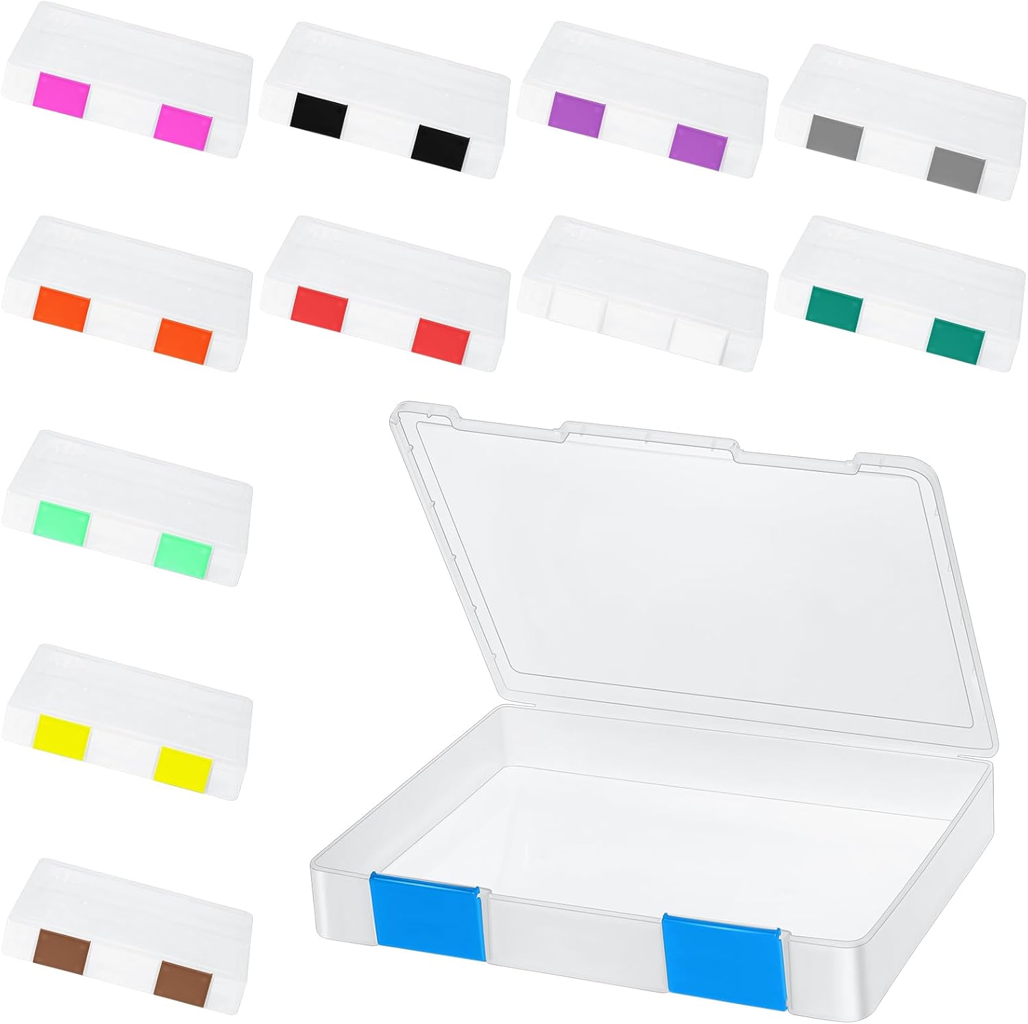 Qilery 12 cajas de plástico transparente A4 para almacenamiento de documentos, para álbumes de recortes, protector de archivos, soporte para