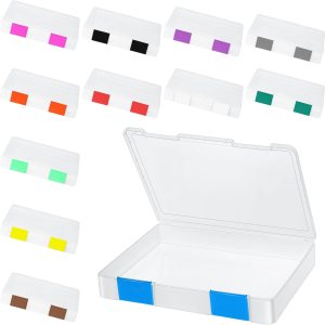 Qilery 12 cajas de plástico transparente A4 para almacenamiento de documentos, para álbumes de recortes, protector de archivos, soporte para Qilery 12 cajas de plástico transparente A4 para almacenamiento de documentos, para álbumes de recortes, protector de archivos, soporte para