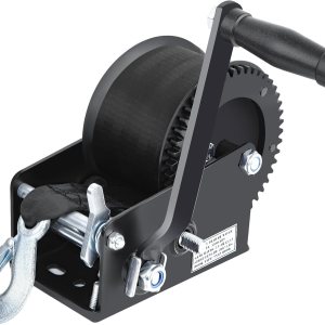 Cabrestante de mano de 3500 libras, cabrestante de manivela con correa manual de 26.2 ft (26 pies), cabrestante de remolque de barco ajustable de Cabrestante de mano de 3500 libras, cabrestante de manivela con correa manual de 26.2 ft (26 pies), cabrestante de remolque de barco ajustable de