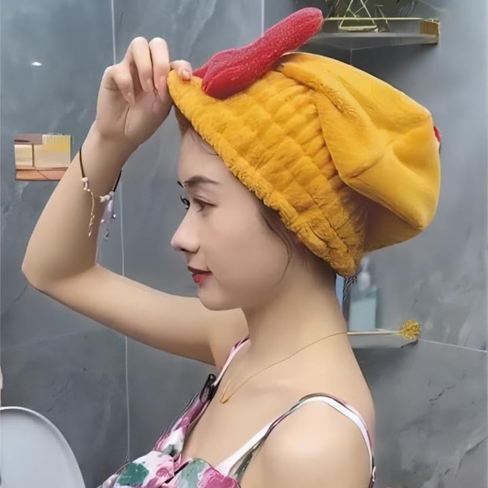LONGLUAN Toalla de pelo súper absorbente para cabello húmedo, toalla de microfibra de secado rápido, gorro de ducha con nudo de lazo súper