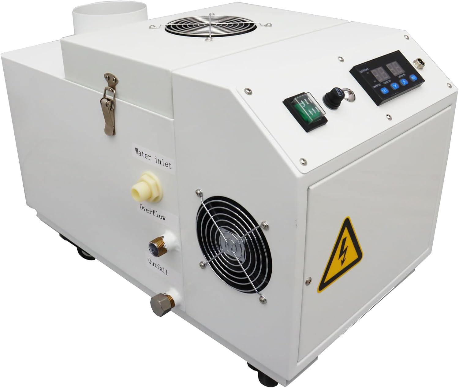 Humidificador ultrasónico comercial Enfriador Pulverizador 13.2 lbsh Industrial Portable Fog Maker Gran Volumen 400-1000 Pies Cuadrados