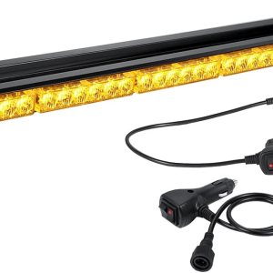 WOWTOU Barra de luz estroboscópica de emergencia magnética de 80 LED ámbar para camiones, arados de nieve, vehículos de construcción, luces WOWTOU Barra de luz estroboscópica de emergencia magnética de 80 LED ámbar para camiones, arados de nieve, vehículos de construcción, luces