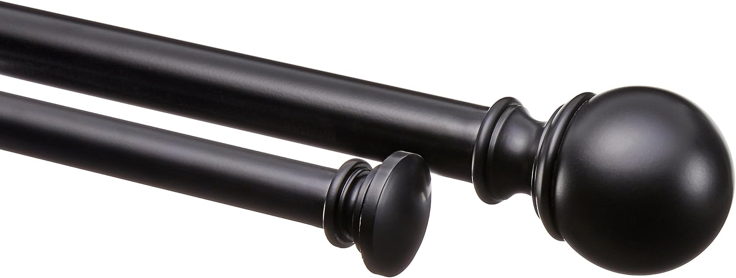 Tienda Basics – Cortinero de 1 pulgada  2.54 cm. con remates redondos en los extremos.
