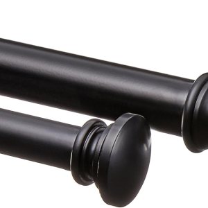 Tienda Basics – Cortinero de 1 pulgada  2.54 cm. con remates redondos en los extremos. Tienda Basics – Cortinero de 1 pulgada  2.54 cm. con remates redondos en los extremos.