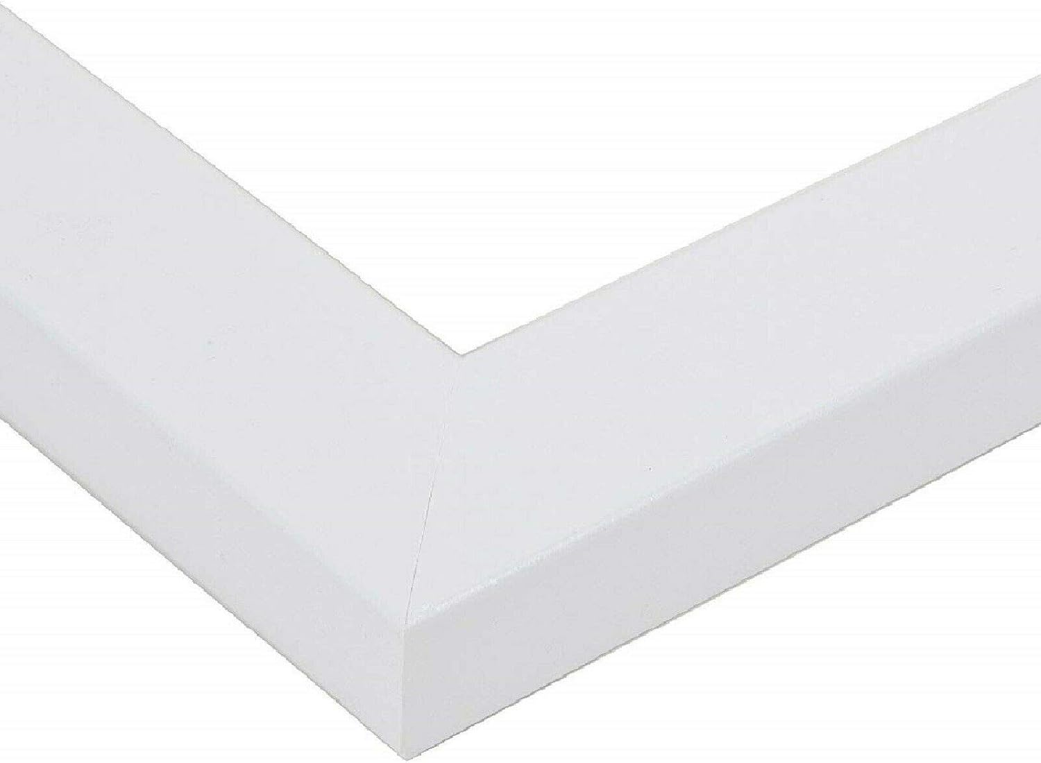 US Art Marcos de 22 x 30 pulgadas, tiza blanca plana de 1.25 pulgadas, acabado liso envuelto de madera compuesta para decoración de pared, marco de