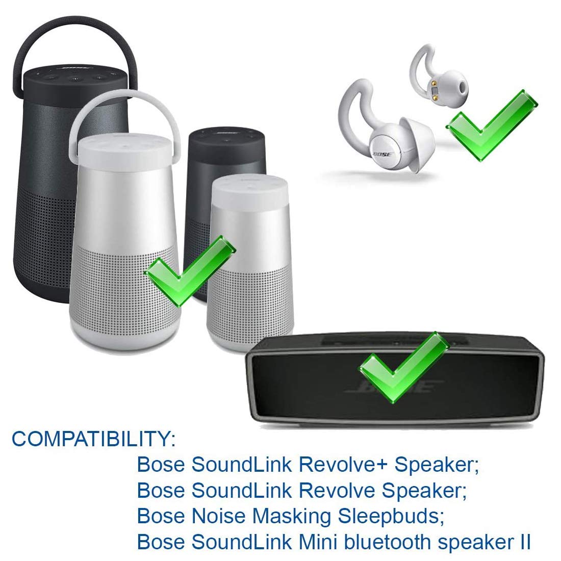 Atneway Cable de carga USB de repuesto compatible con auriculares Bose SoundLink RevolveRevolve+ MiniMini2QC20QC30QC25QC35 (3.3 piesnegro)