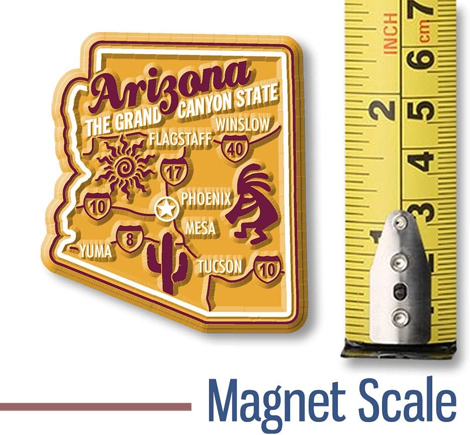 Imán Arizona Premium State de Classic Magnets, 2 x 2.3 pulgadas, recuerdos coleccionables fabricados en los Estados Unidos